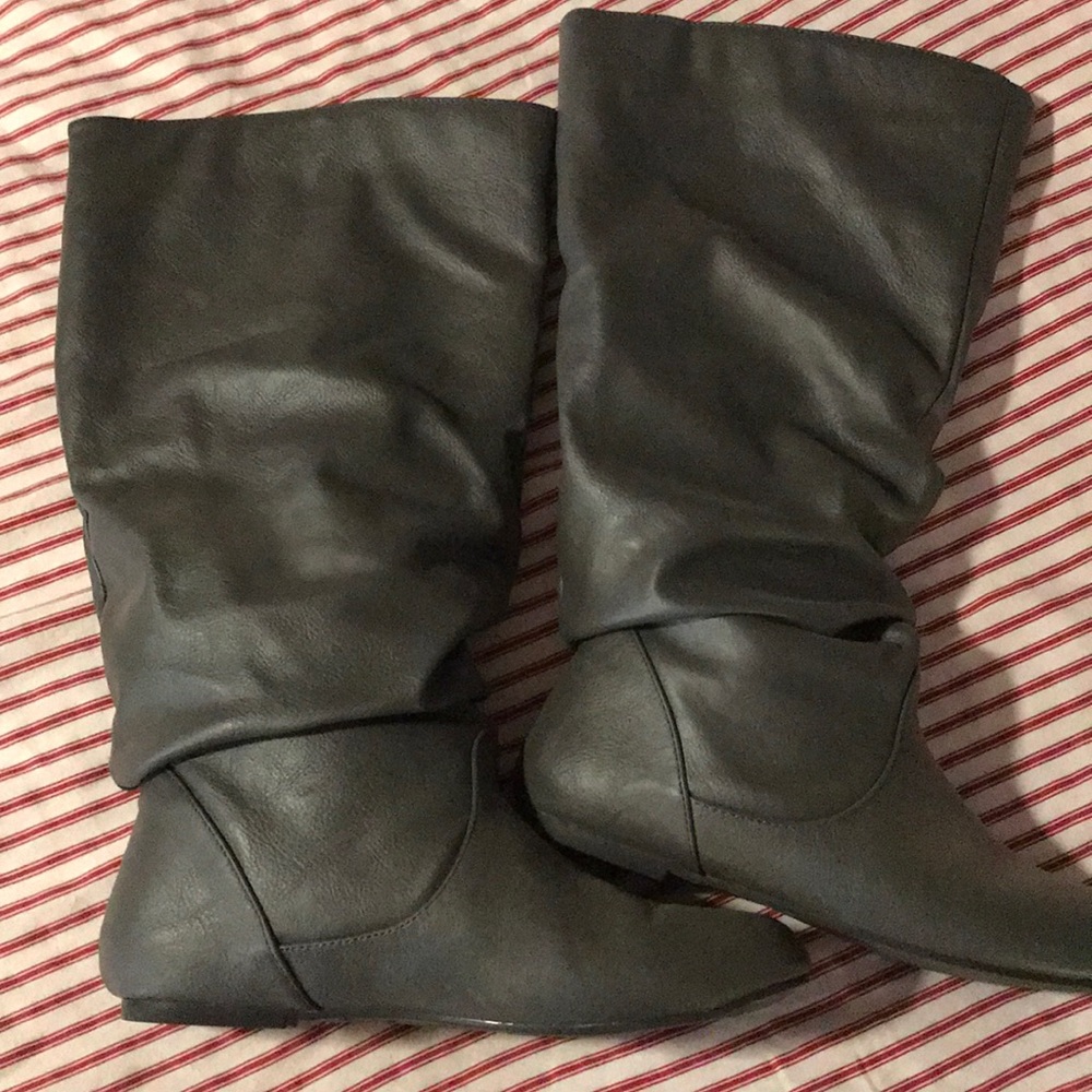 Wide calf 15 inch slouch boot